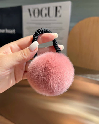 Fluffy Fur Ball Hair Tie 00479