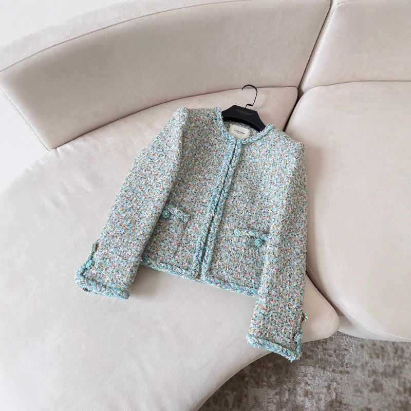 Blush Bloom Tweed Jacket 00316