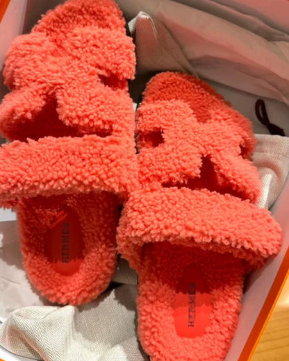 Teddy Fur Slide Sandals 00506