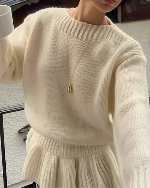 Relax Fit Rib Knit Sweater 00444