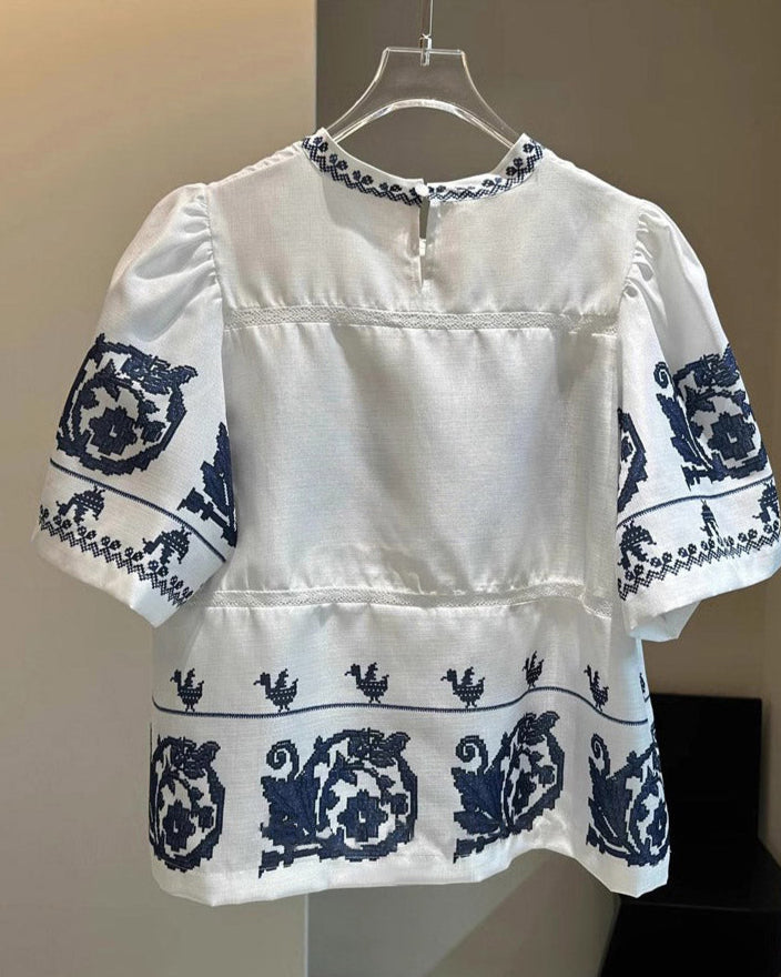 Boho Embroidered Bliuse 00225