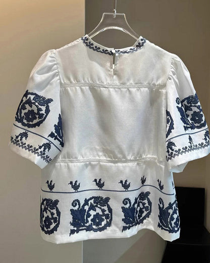 Boho Embroidered Bliuse 00225