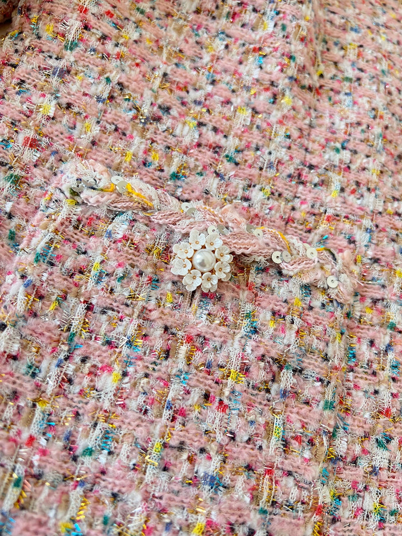 Blush Bloom Tweed Jacket 00316