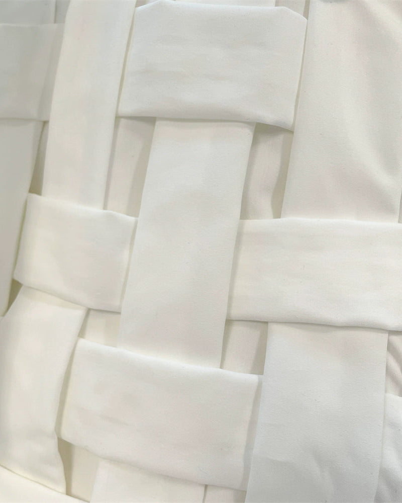 Woven Panel Organza Shirt 00384