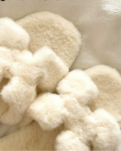 Cloudy Soft Fur Slides 00505