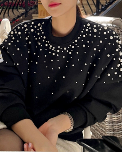 Pearl Embellished Sweatshirt 00388