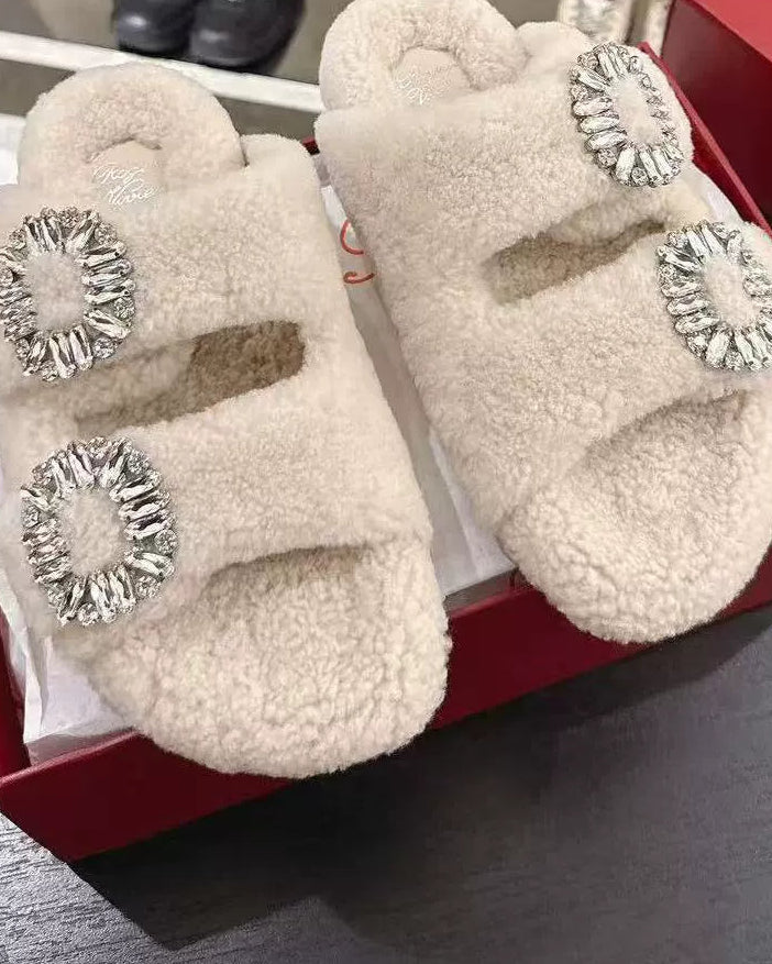 Crystal Bloom Fuzzy Slides 00504