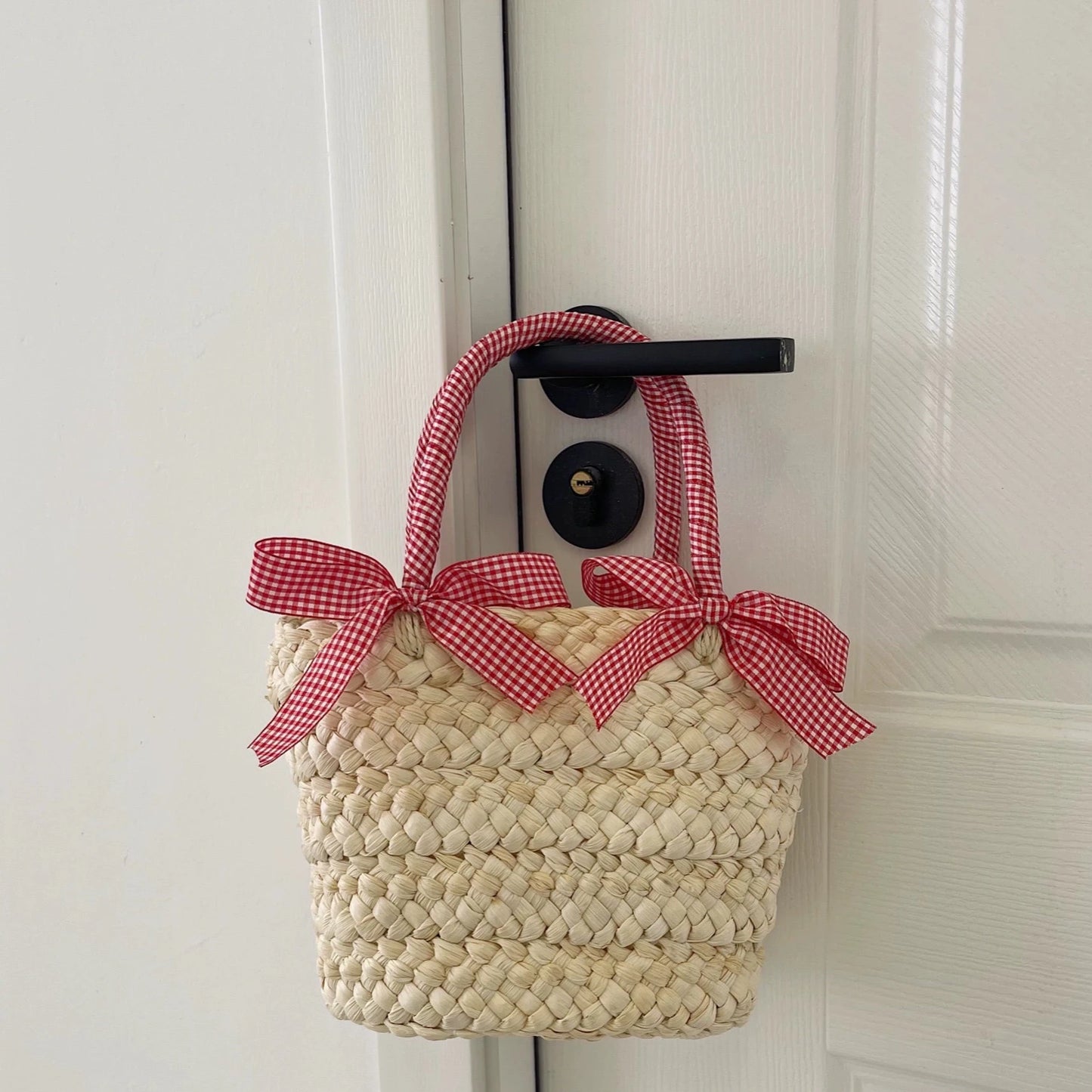 Small Basket Bag with Bow 00056