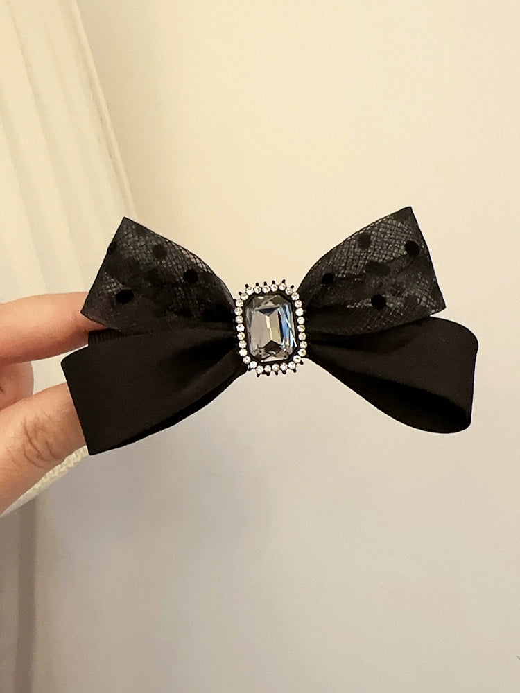 Jewel Bow Barrette Hair Clip 00051