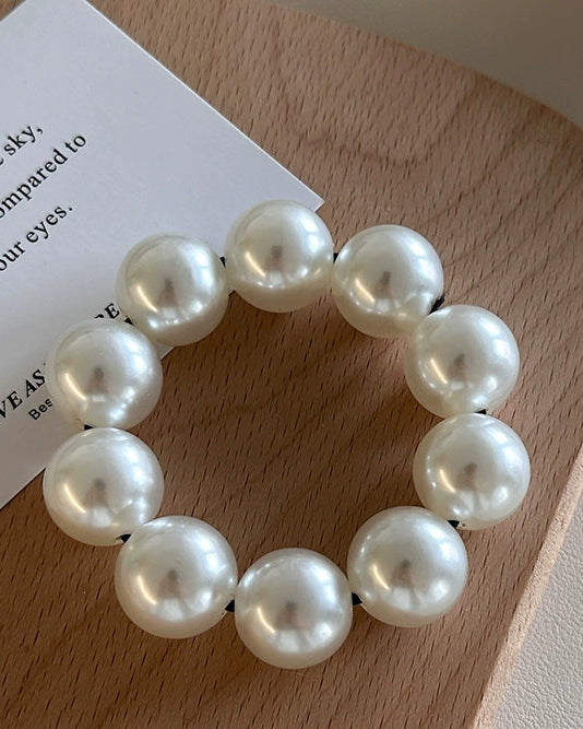 Luxe Round Pearl Hair Tie 00513