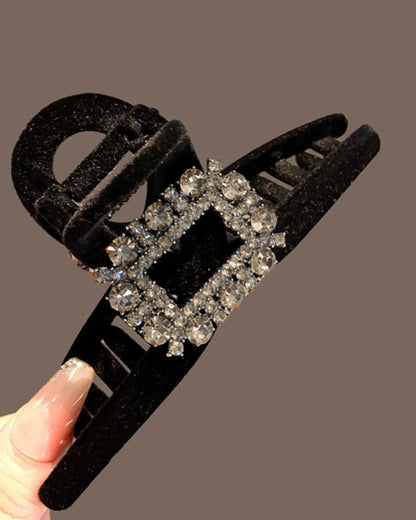 Velvet Crystal Square Hair Claw 00474
