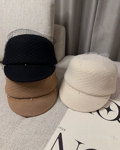 Pearl Veil Wool Cap 00441