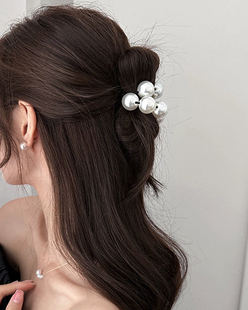 Luxe Round Pearl Hair Tie 00513