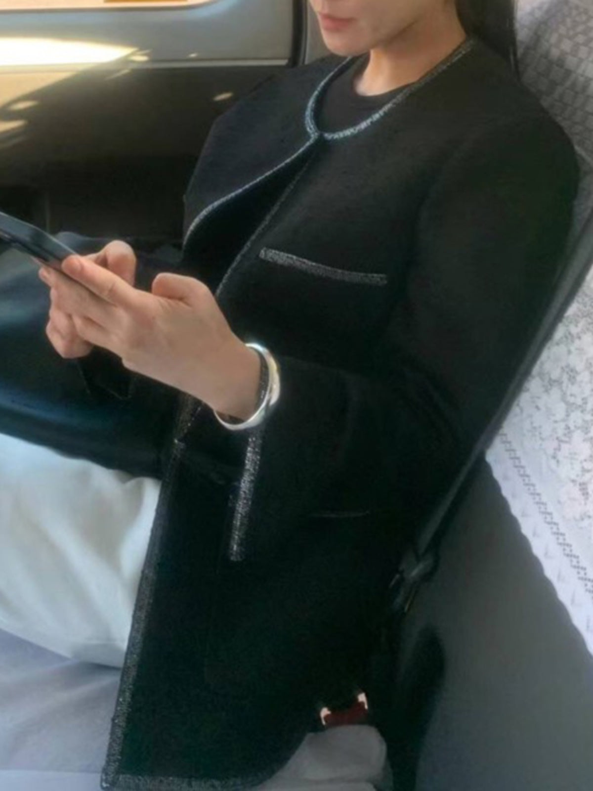 Monochrome Edge Tweed Jacket 00185