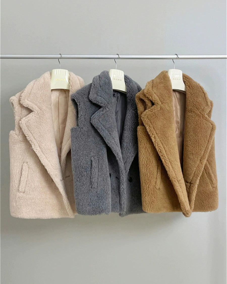 Teddy Wool-Blend Vest Coat 00524