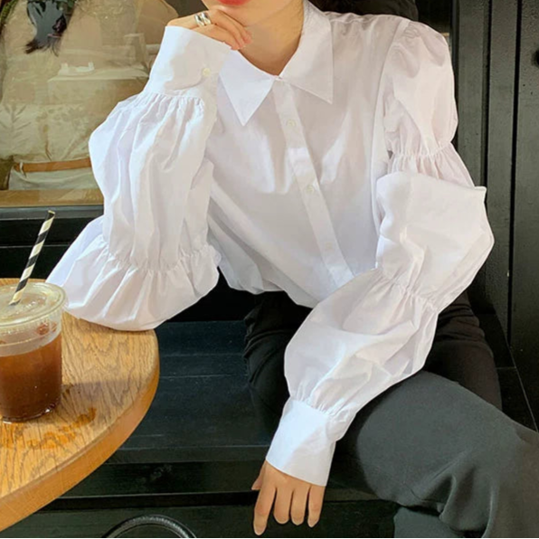 Balloon Sleeve Blouse 00372