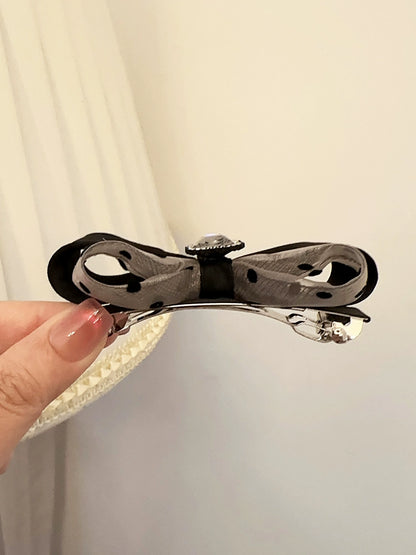 Jewel Bow Barrette Hair Clip 00051