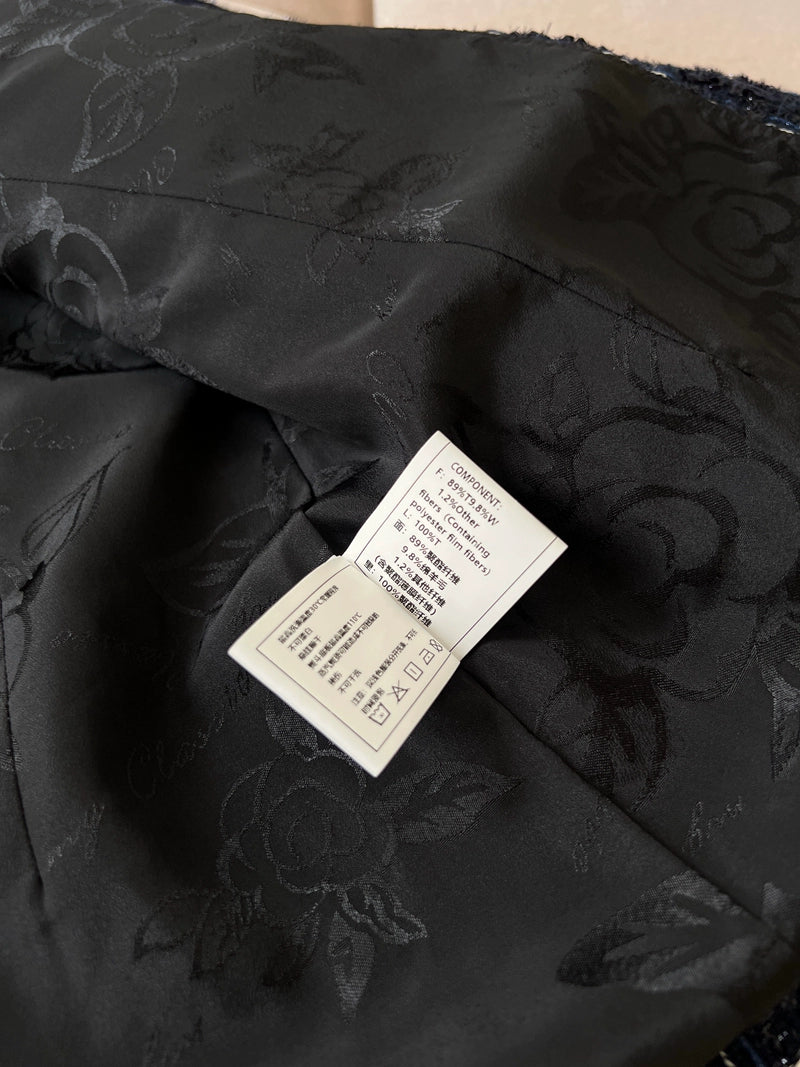 Navy Tweed Classic Jacket 00307