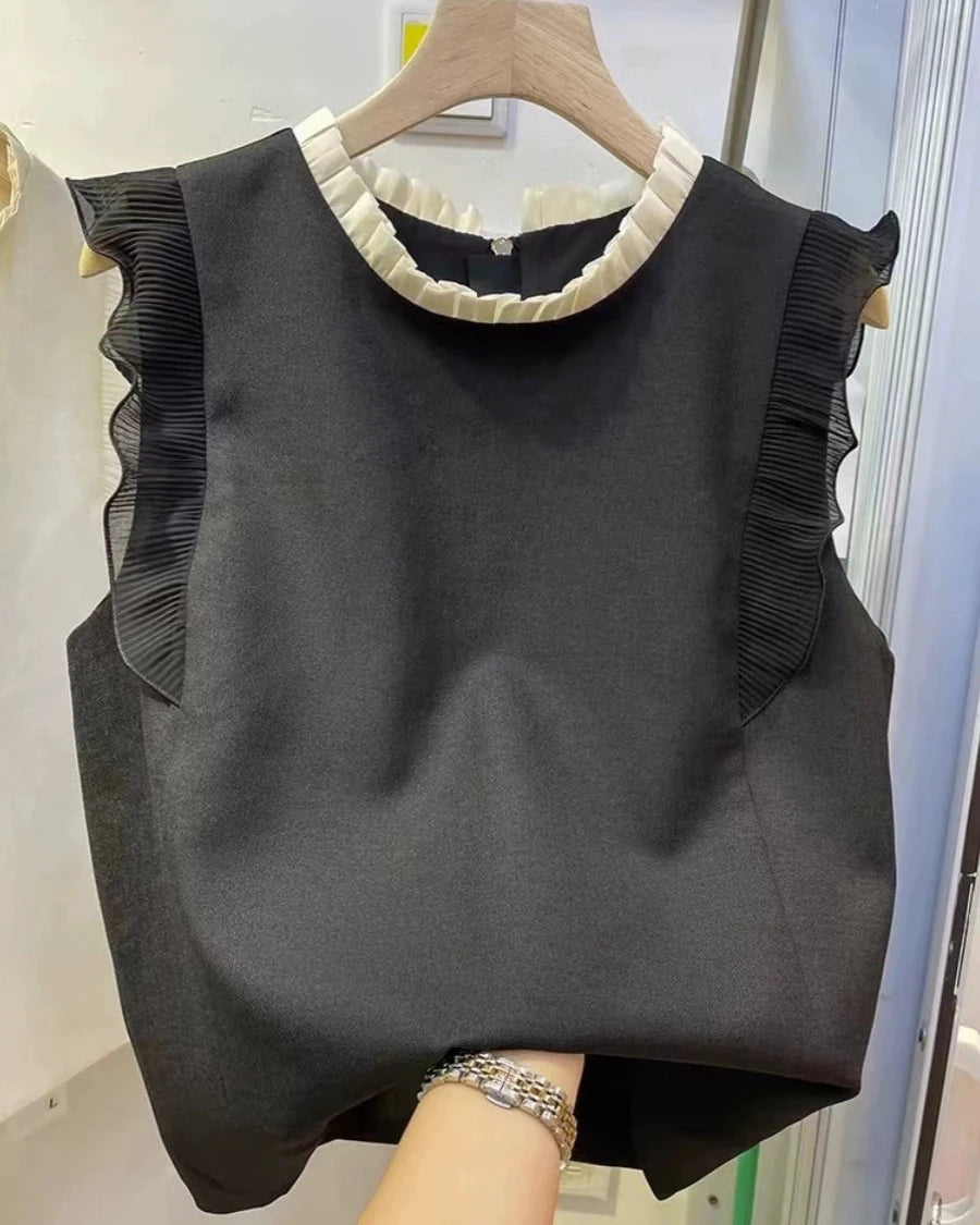 Frill Collar Top 00260