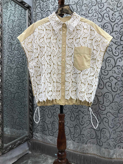 Ethereal Lace Cape Top 00226