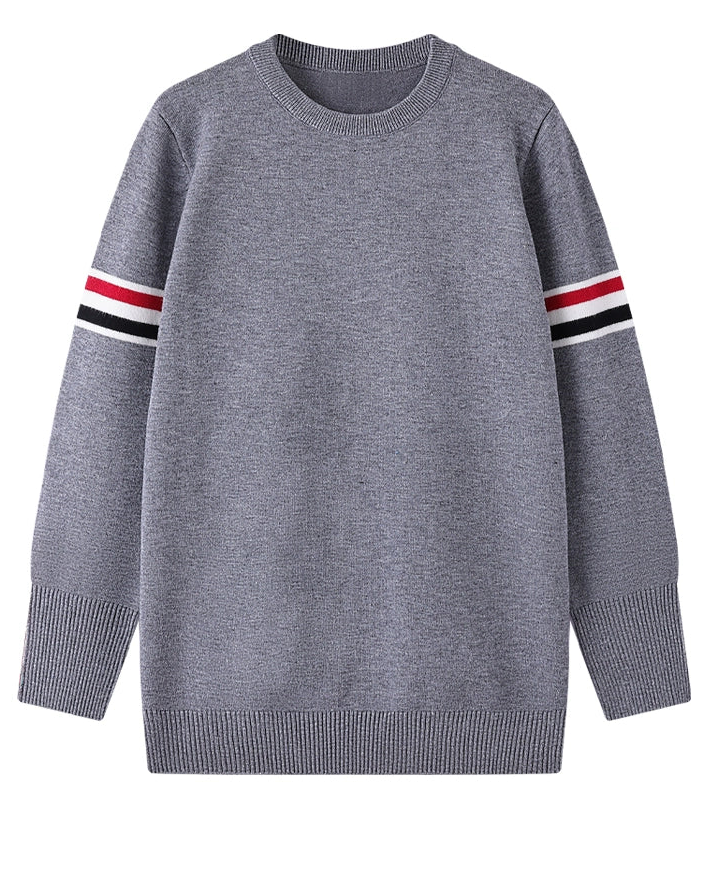 Unisex 3-Stripe Sleeve Knit Sweater 00563