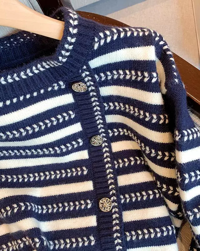 Striped Contrast Knit 00351
