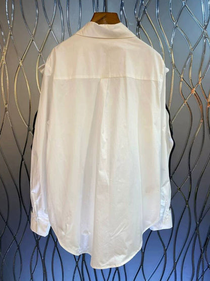Sharp Collar and Black Tie Shirt 00103