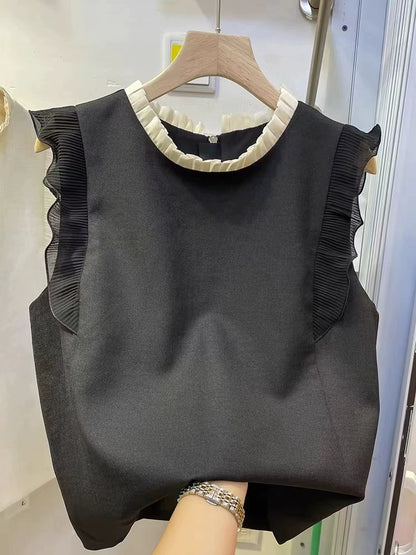 Frill Collar Top 00260