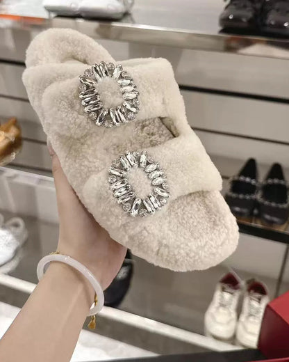 Crystal Bloom Fuzzy Slides 00504