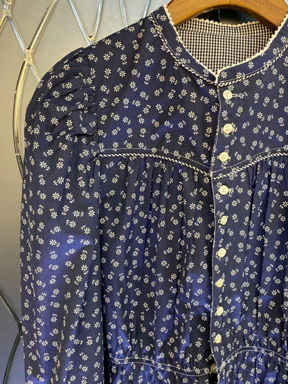 Navy Blue Floral Shirt 00064