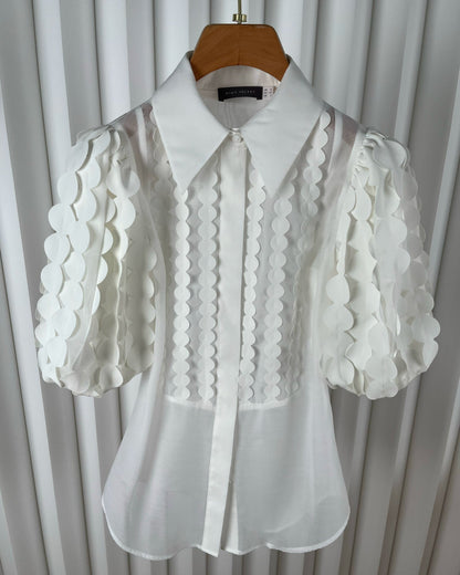 Circle Lace Volume Shirt 00289