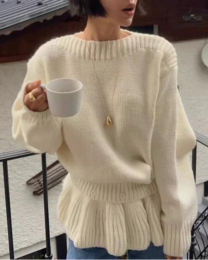 Relax Fit Rib Knit Sweater 00444