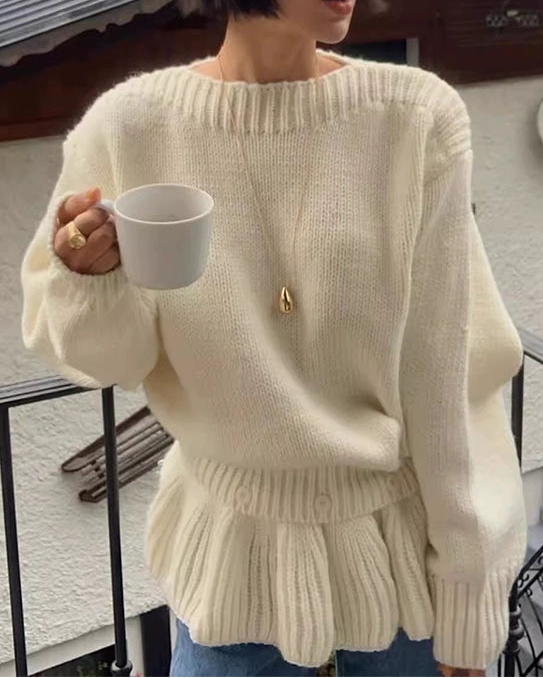 Relax Fit Rib Knit Sweater 00444
