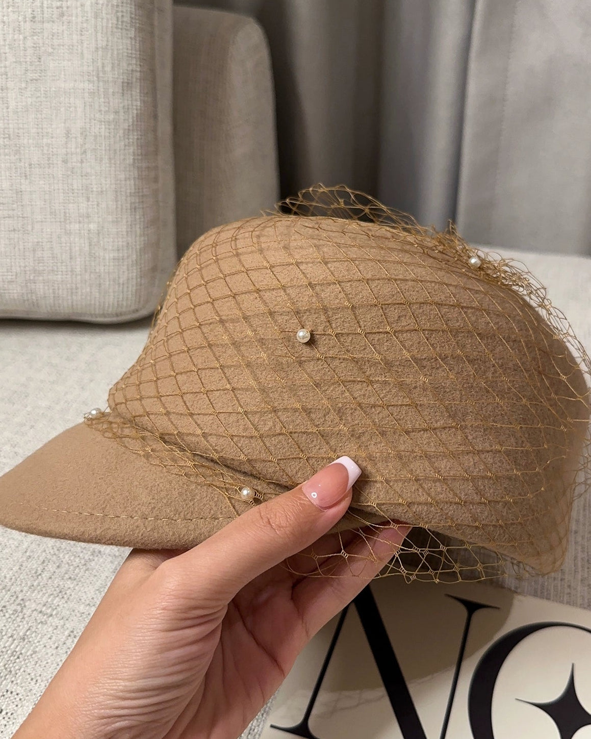Pearl Veil Wool Cap 00441