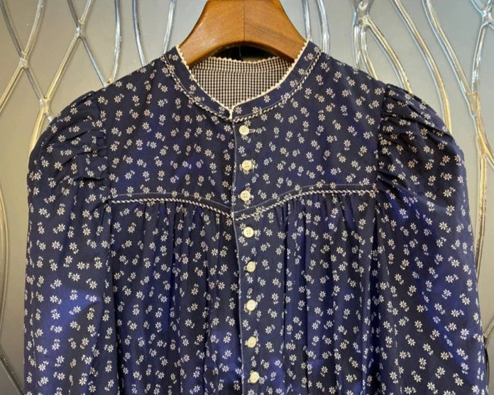 Navy Blue Floral Shirt 00064