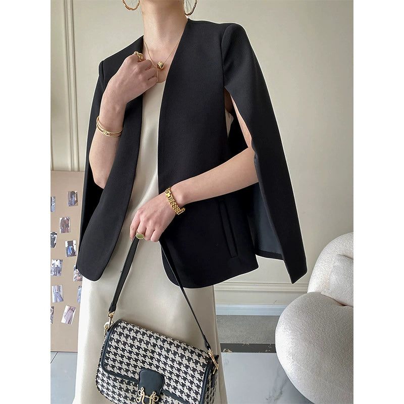 Cape Like Suit Jacket 00288
