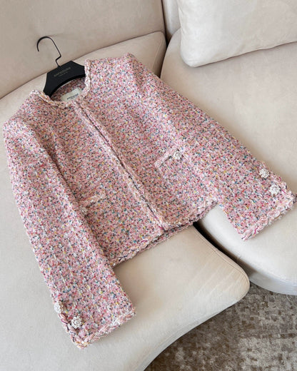 Blush Bloom Tweed Jacket 00316