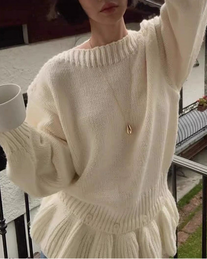 Relax Fit Rib Knit Sweater 00444
