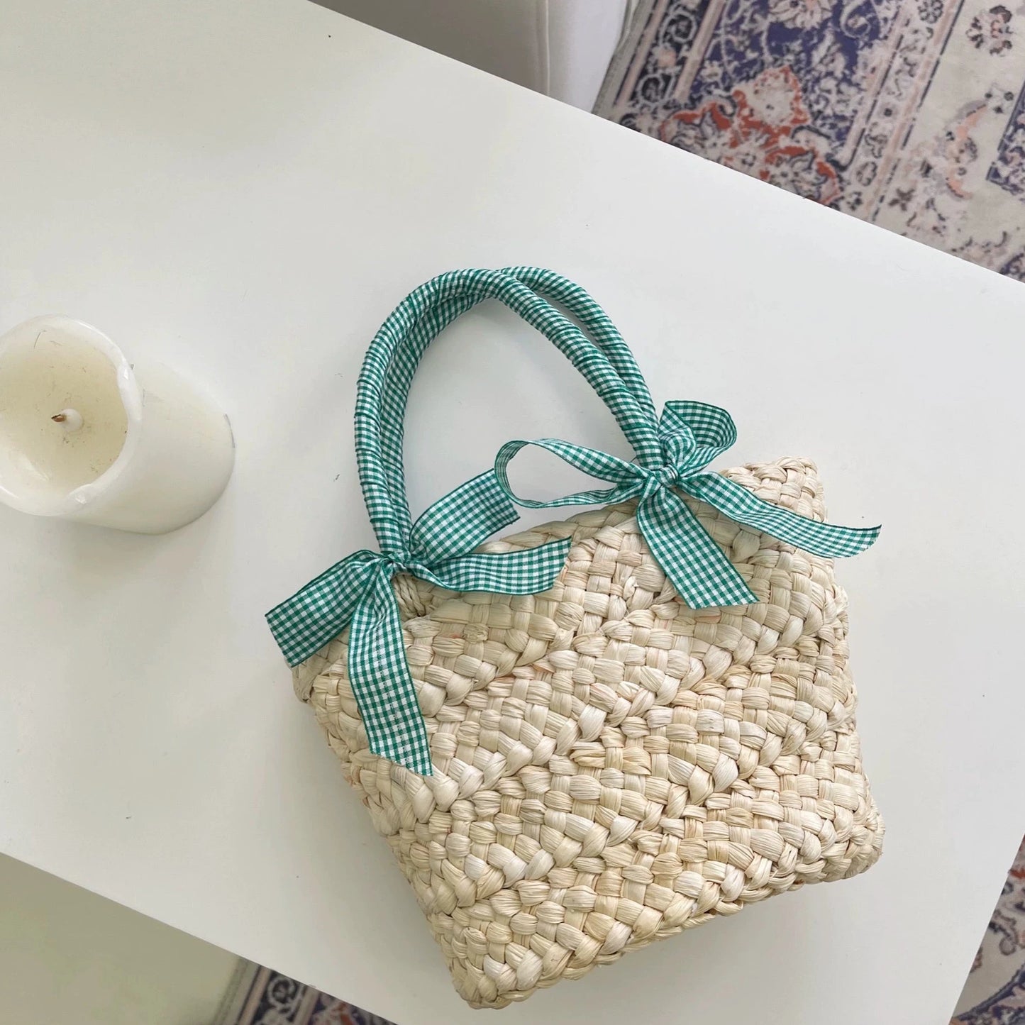 Small Basket Bag with Bow 00056