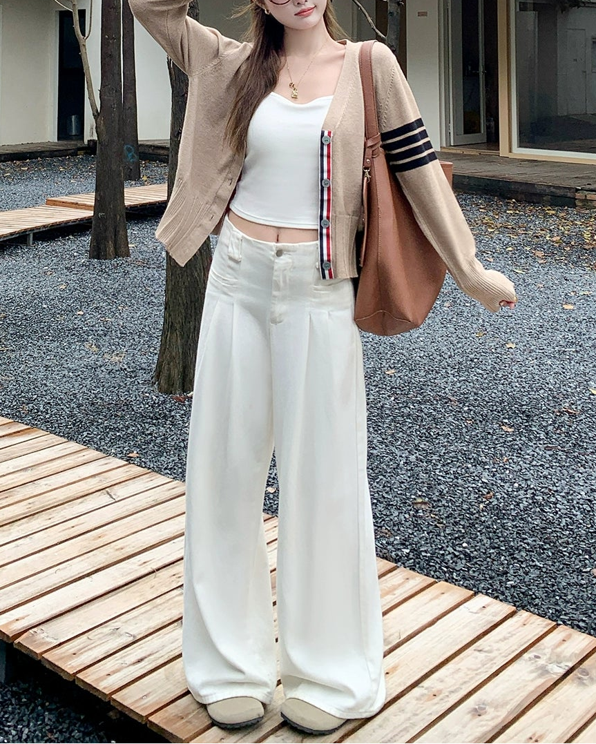 Preppy Style 4-Stripe Knit Cardigan 00574