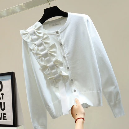 Knit Cardigan with Ribbons 00117