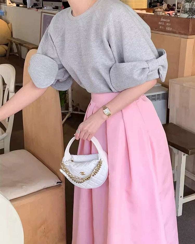 Casual Bow-Tied Sleeve Tee 00276