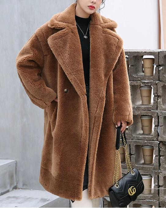 Luxe Teddy Long Coat 00471