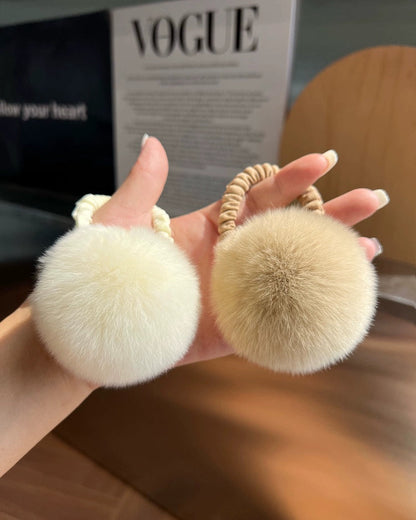 Fluffy Fur Ball Hair Tie 00479