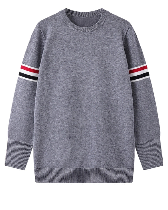 Unisex 3-Stripe Sleeve Knit Sweater 00563