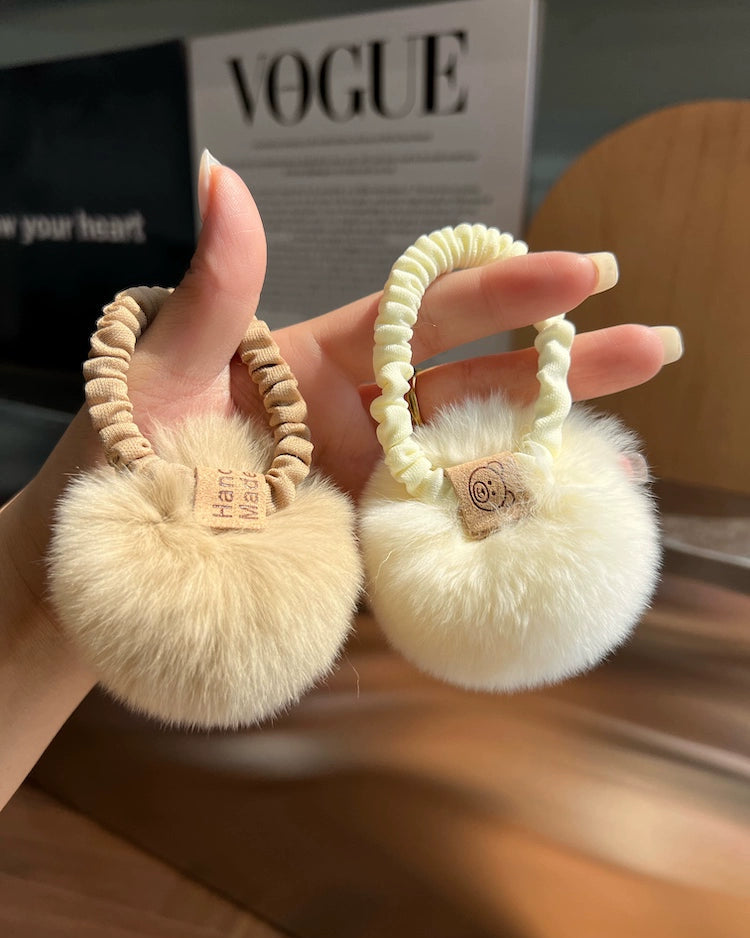 Fluffy Fur Ball Hair Tie 00479