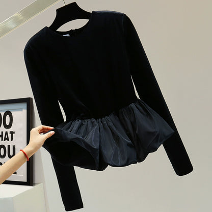 Peplum Long Sleeve Top 00114