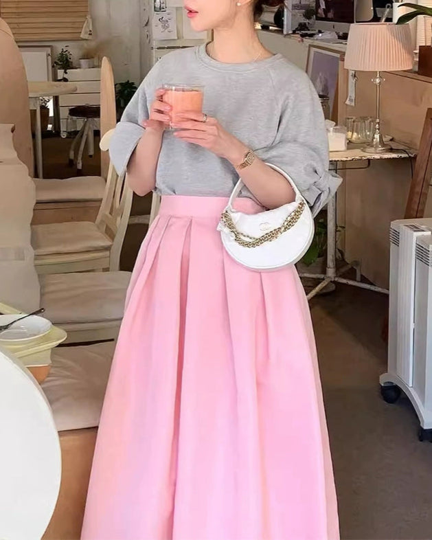 Casual Bow-Tied Sleeve Tee 00276