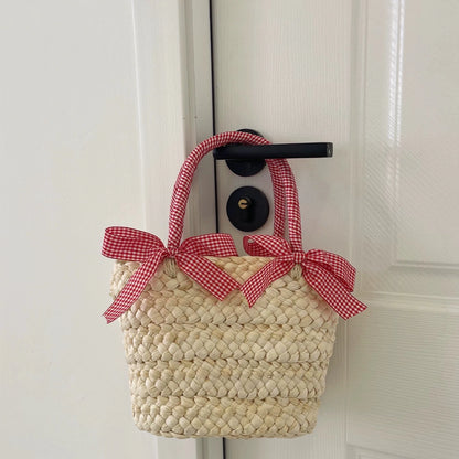 Small Basket Bag with Bow 00056