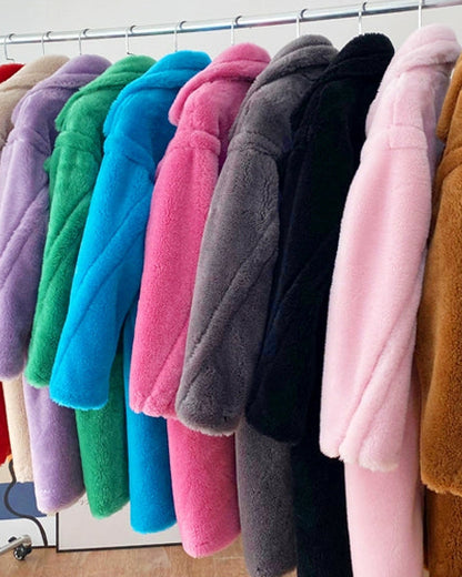 Luxe Teddy Long Coat 00471